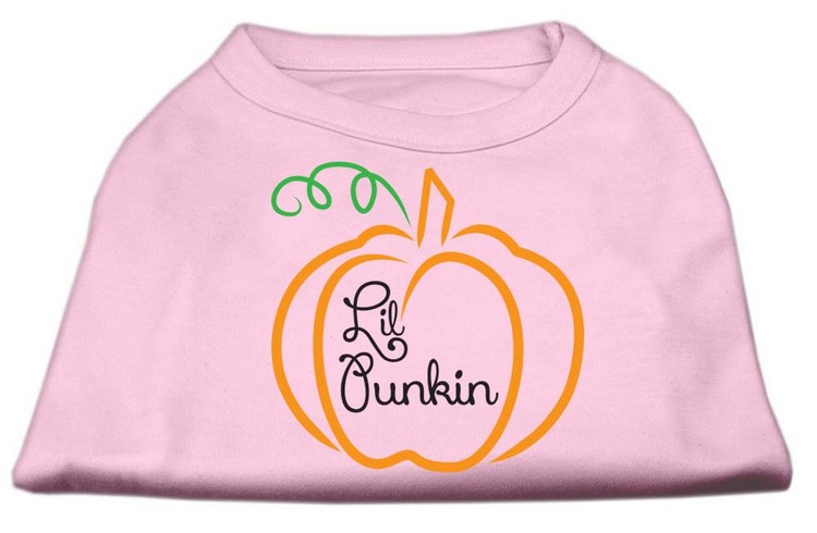 Lil Punkin Screen Print Dog Shirt Light Pink XS